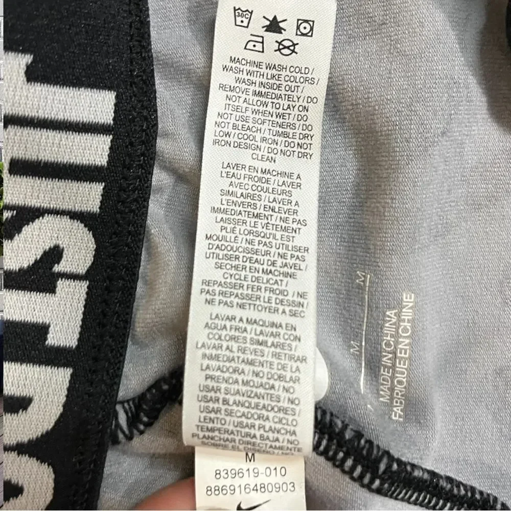 🔥4/$25 Nike Girls Grey Black White Camo Leggings Size Medium